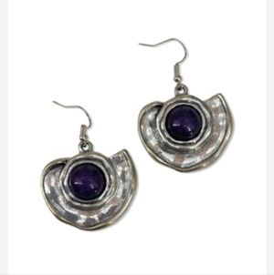 1980s Silver Modernist Sculptural Earrings Selected By Ritual Vintage